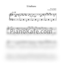 Ноты Toto Cutugno - L’italiano (Переложение для фортепиано) - предпросмотр