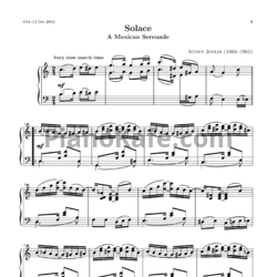 Ноты Scott Joplin - Solace - предпросмотр