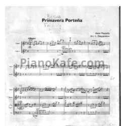 Ноты Astor Piazzolla - Primavera portena (Аранжировки Л. Десятникова) - предпросмотр
