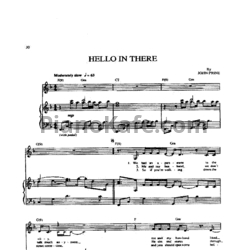 Ноты John Prine - Hello in there - предпросмотр