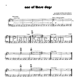 Ноты Pink Floyd - One of these days - предпросмотр