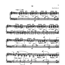 Ноты Сергей Рахманинов - Прелюдия (Oр. 23, №10) Ges-dur - предпросмотр