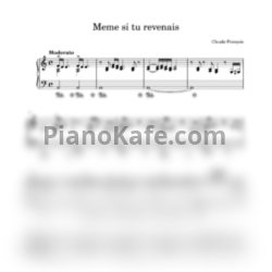 Ноты Claude François - Meme si tu revenais - предпросмотр