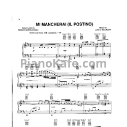Ноты Josh Groban - Mi mancherai (il postino) - предпросмотр