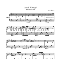 Ноты Nico & Vinz - Am I wrong