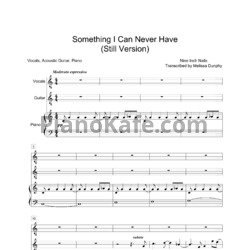 Ноты Nine Inch Nails - Something i can never have - предпросмотр