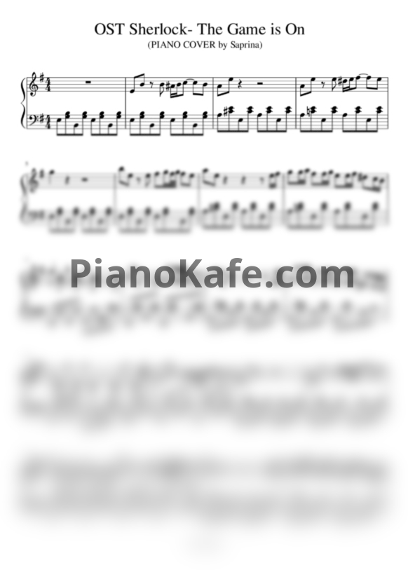 Ноты Quyen Dang - The game is on (Saprina cover) - PianoKafe.com