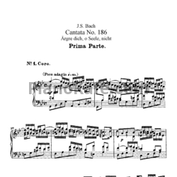 Ноты И. Бах - Кантата №186 "Arge dich, o seele, nicht" (BWV 186) - предпросмотр