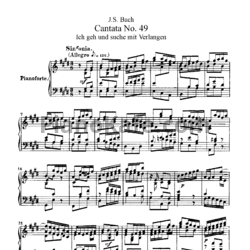 Ноты И. Бах - Кантата №49 "Ich gen und suche mit Verlangen" (BWV 49) - предпросмотр