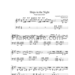 Ноты Mat Kearney - Ships in the night