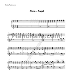 Ноты Akon - Angel - предпросмотр