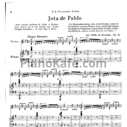 Ноты Пабло де Сарасате - Jota de Pablo (Соч. 52) - предпросмотр