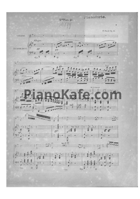Ноты Ф. Давид - Вариации на оригинальную тему (Op. 18) - PianoKafe.com