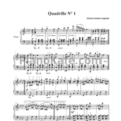 Ноты Михаил Огинский - Кадриль №1 фа минор - предпросмотр
