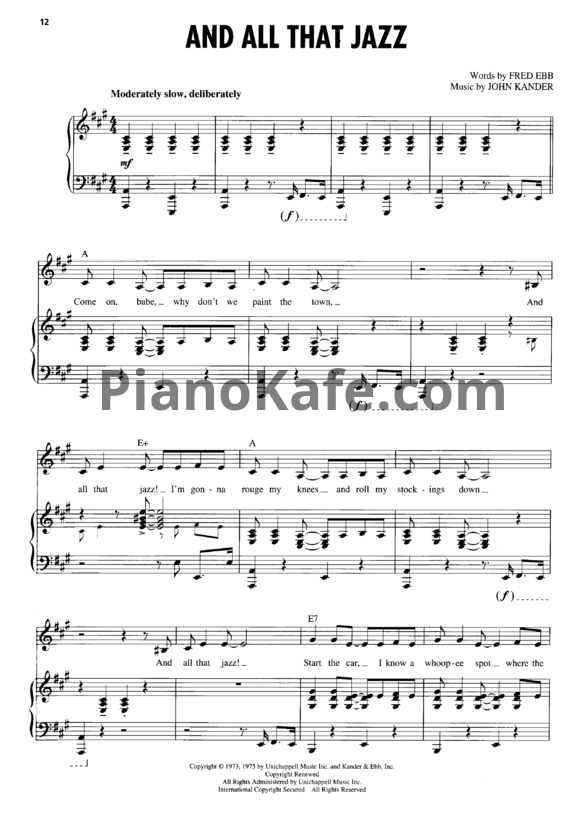 Ноты John Kander - Chicago (Книга нот) - PianoKafe.com