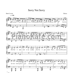 Ноты Demi Lovato - Sorry not sorry - предпросмотр