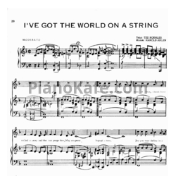 Ноты Frank Sinatra - I've got the world on a string - предпросмотр
