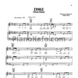 Ноты Whitney Houston - Exhale (Shoop shoop) - предпросмотр