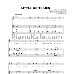 Ноты One Direction - Little white lies - предпросмотр