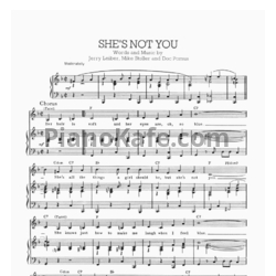 Ноты Elvis Presley - She's not you - предпросмотр