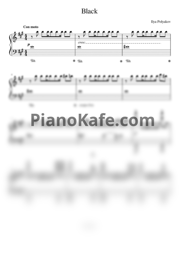 Ноты Ilya Polyakov - Black - PianoKafe.com