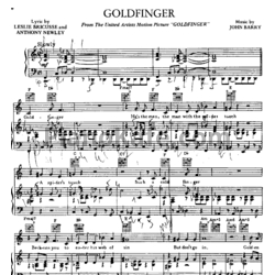 Ноты John Barry - Goldfinger - предпросмотр