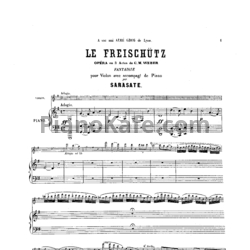 Ноты Пабло де Сарасате - Фантазия на темы оперы "Вольный стрелок" (Соч. 14) - предпросмотр