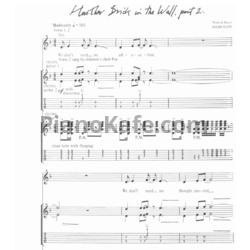 Ноты Pink Floyd - Another brick in the wall. Part 2 (Guitar tabs) - предпросмотр