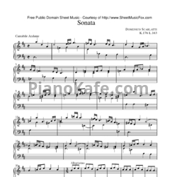 Ноты Д. Скарлатти - Соната K176/L163 - предпросмотр