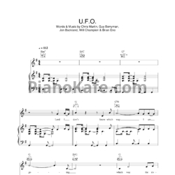 Ноты Coldplay - U.F.O. - предпросмотр