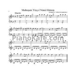 Ноты Fahir Arakohlu, Aytekin Atas, Soner Akalin - Ninni hurrem - предпросмотр