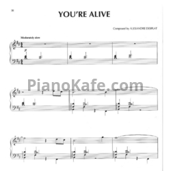 Ноты Alexandre Desplat - You're alive - предпросмотр
