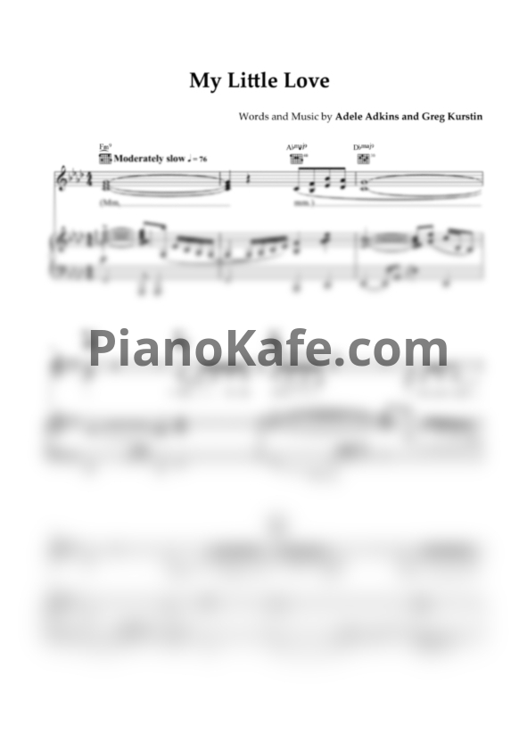 Ноты Adele - My little love - PianoKafe.com