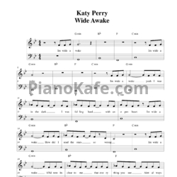 Ноты Katy Perry - Wide awake - предпросмотр