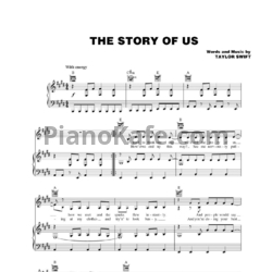 Ноты Taylor Swift - The story of us - предпросмотр
