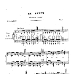 Ноты Шарль Алькан - Le preux (Op. 17) - предпросмотр