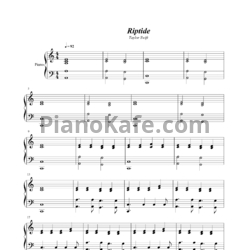 Ноты Taylor Swift - Riptide - предпросмотр