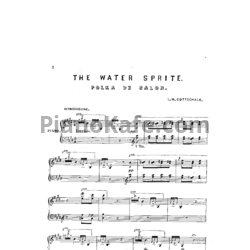 Ноты Луи Моро Готшалк - The water sprite (Op. 27) - предпросмотр
