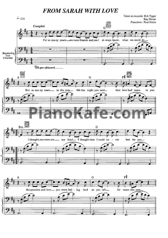 Ноты Sarah Connor - From Sarah with love - PianoKafe.com