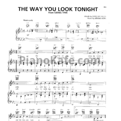 Ноты Jerome Kern - The way you look tonight - предпросмотр