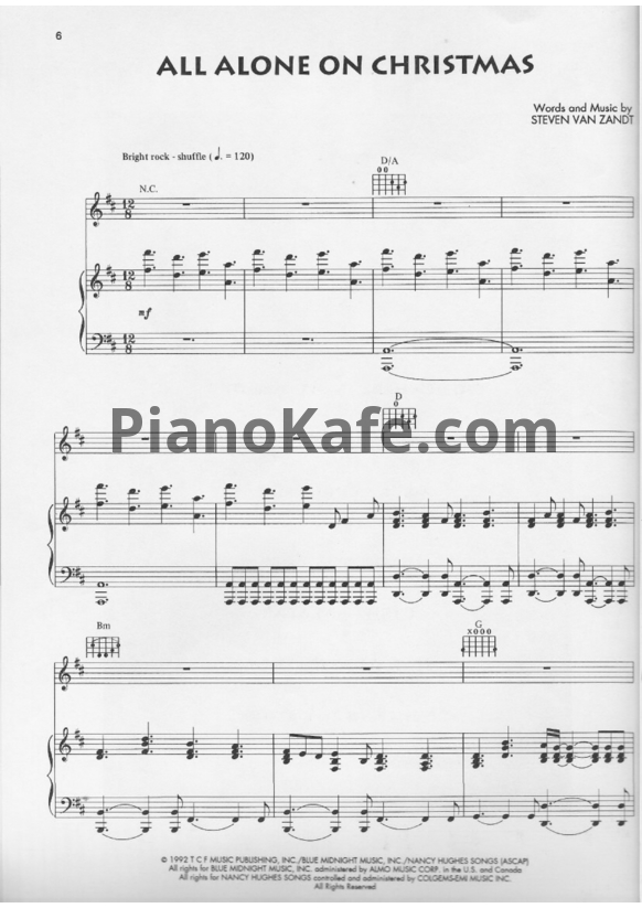 Ноты Darlene Love - All alone on Christmas - PianoKafe.com