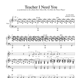 Ноты Elton John - Teacher I need you - предпросмотр