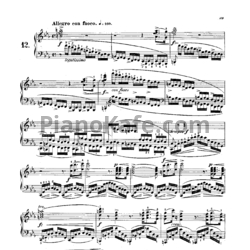 Ноты Фредерик Шопен - Этюд №12 "Революционный" (Op. 10). Редакция И. Падеревского - предпросмотр