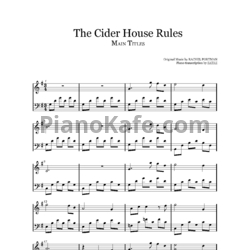 Ноты Rachel Portman - The cider house rules main titles