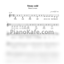 Ноты Demi Lovato - Stone cold (Вокальная партия) - предпросмотр
