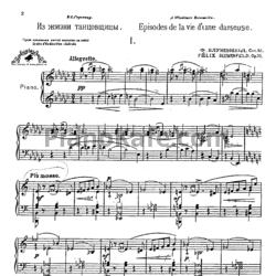 Ноты Феликс Блуменфельд - Четыре эпизода "Из жизни танцовщицы" (Op. 52) - предпросмотр