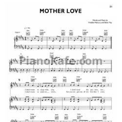 Куин мама. Queen mother Love Ноты. Mother Love Ноты для фортепиано.