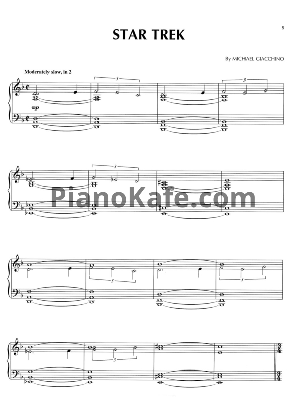 Ноты Michael Giacchino - Star trek (Книга нот) - PianoKafe.com