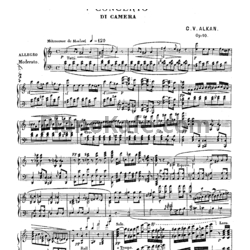 Ноты Шарль Алькан - Камерный концерт ля минор (Op. 10 №1) - предпросмотр