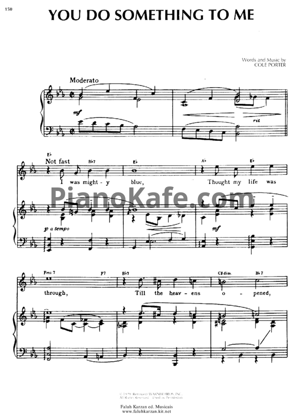 Ноты Cole Porter - You do something to me - PianoKafe.com
